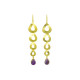 Boucles d'oreilles pendantes laiton Larmes Améthystes - Bibop et Lula