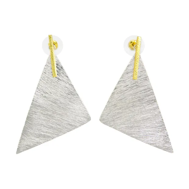 Boucles d'oreilles pendantes laiton Silver