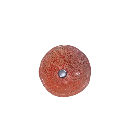 Fleurs en verre transparent rouge moucheté coquelicots - Moyen