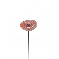 Fleurs en verre transparent rouge moucheté coquelicots - Petit - Bibop et Lula