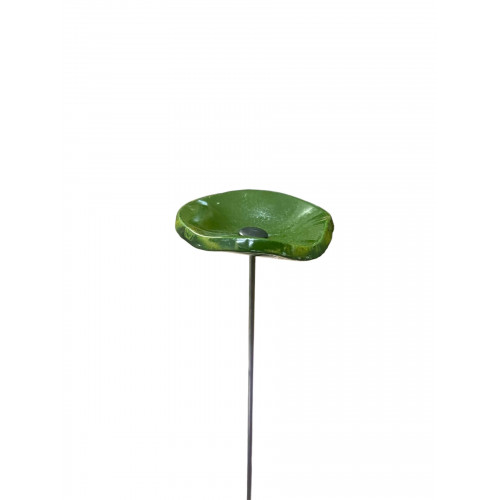 Fleur en verre vert olive coquelicots - Petit - Bibop et Lula