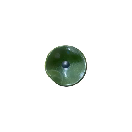 Fleur en verre vert olive coquelicots - Petit