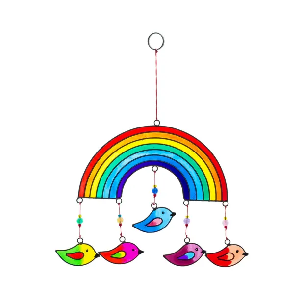 Suncatcher arc-en-ciel et oiseaux