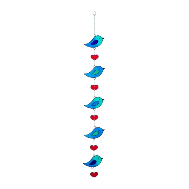 Suncatcher Guirlande d'Oiseaux Bleus