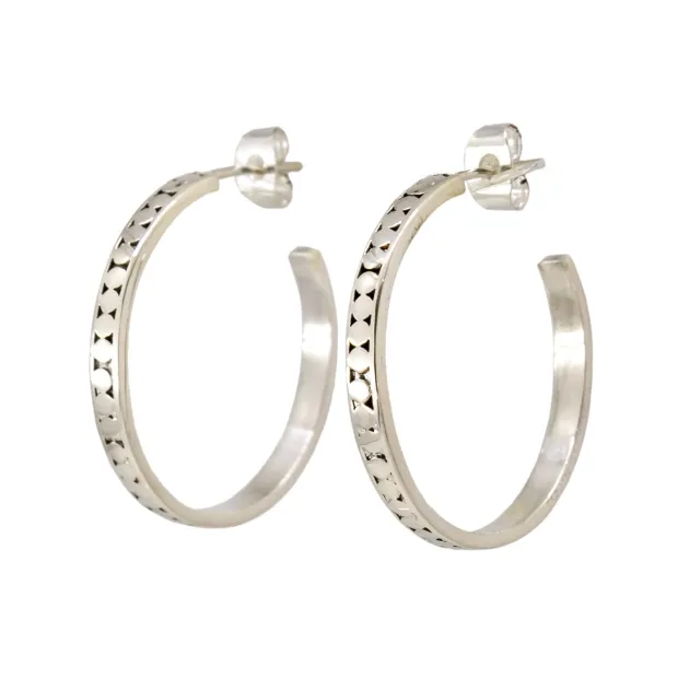 Boucles d'oreilles clous argent Créoles