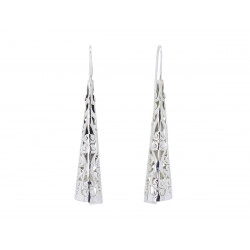 Boucles d'oreilles pendantes argent Parchemin - Bibop et Lula