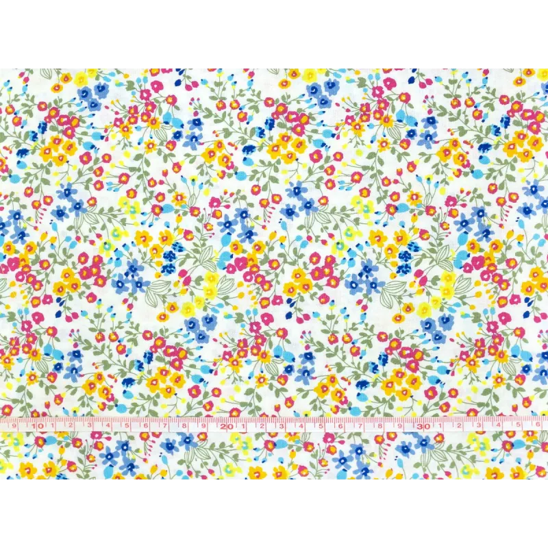 Tissu coton Lilo White