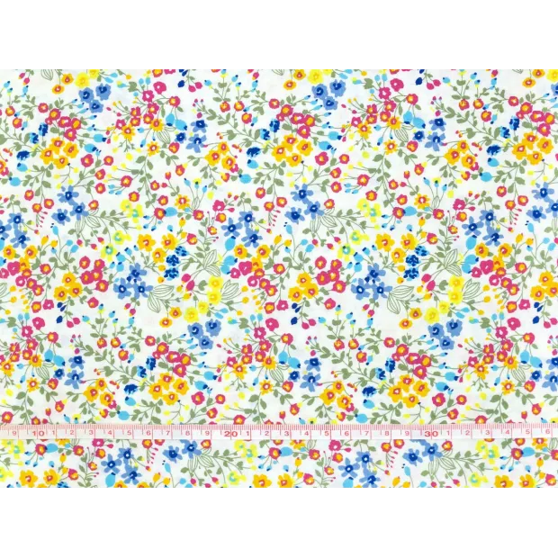 Tissu coton Lilo White