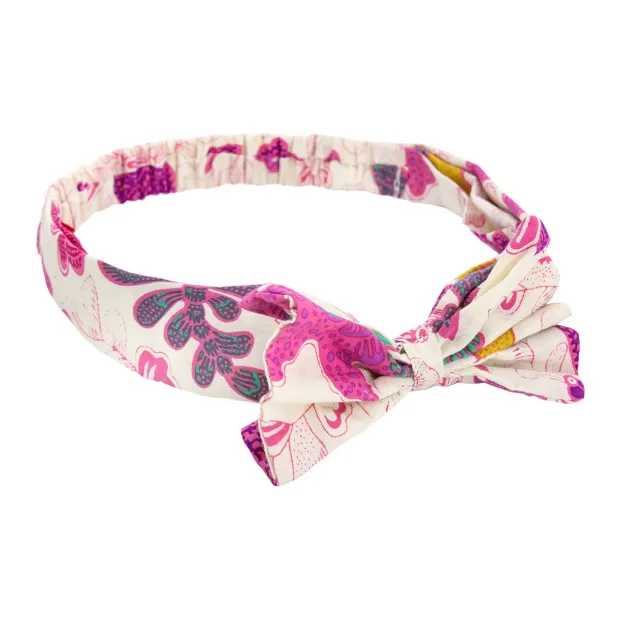 Bandeau noeud papillon Papillons Roses
