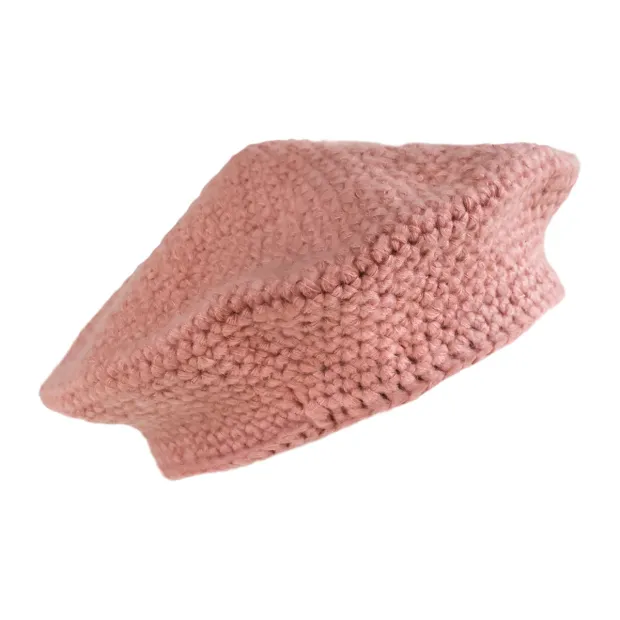 Béret laine Rose Pâle