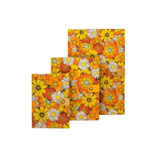 Carnets de notes tissu Orange Blossom