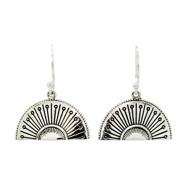 Boucles d'oreilles pendantes argent Sunset
