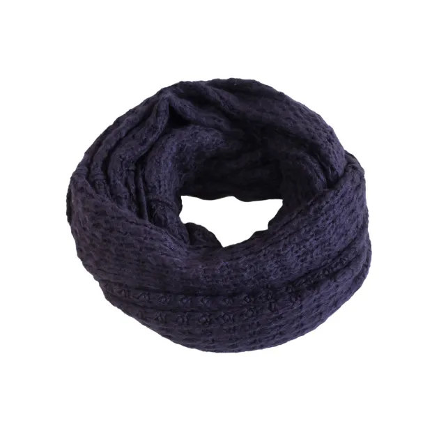 Grand snood laine Violet Foncé