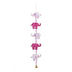 Mobile clochette Eléphant Rose - Bibop et Lula