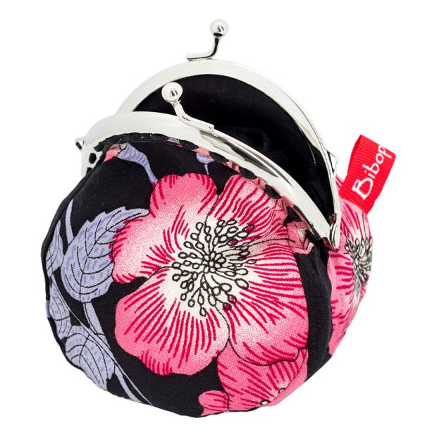 Petit porte-monnaie bourse rétro Rosetta Noir