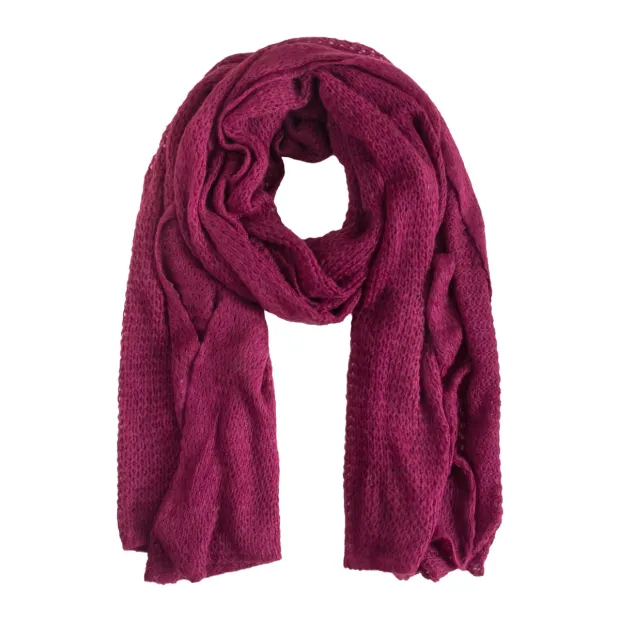 Echarpe en laine ajourée Violet