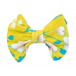 Barrette noeud papillon Akiko jaune - Bibop et Lula