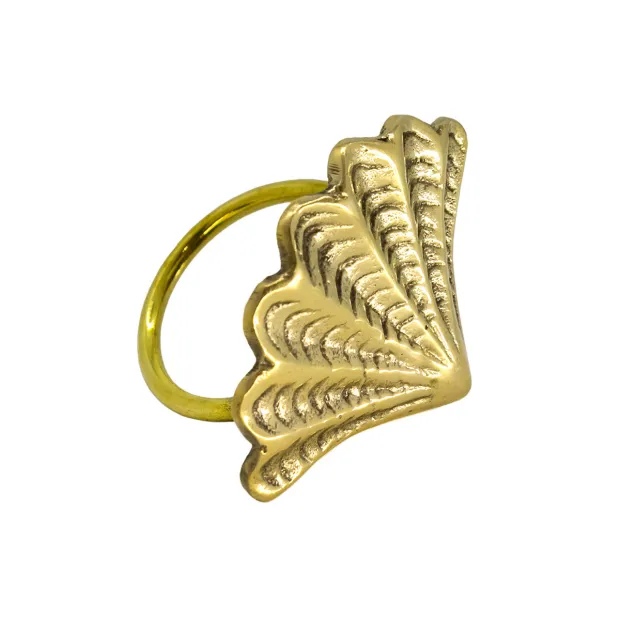 Rond de Serviette en Laiton Coquillage