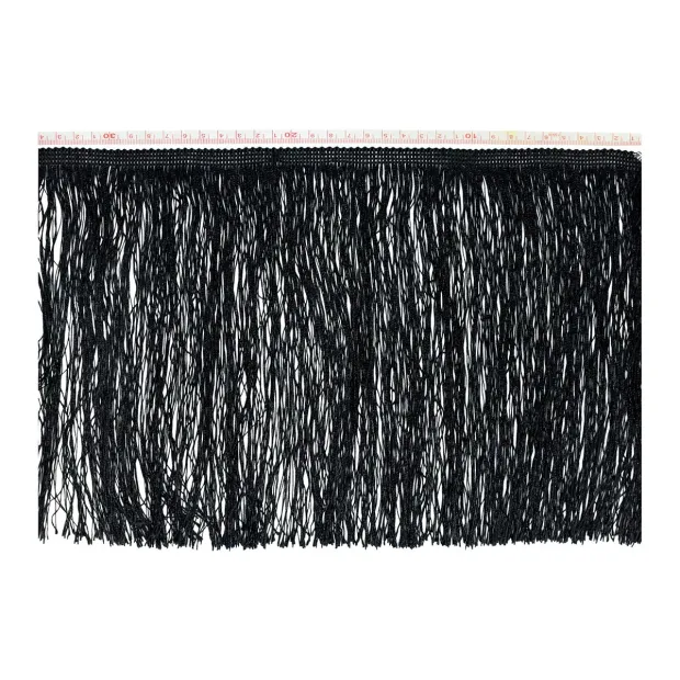 Galon franges Noir