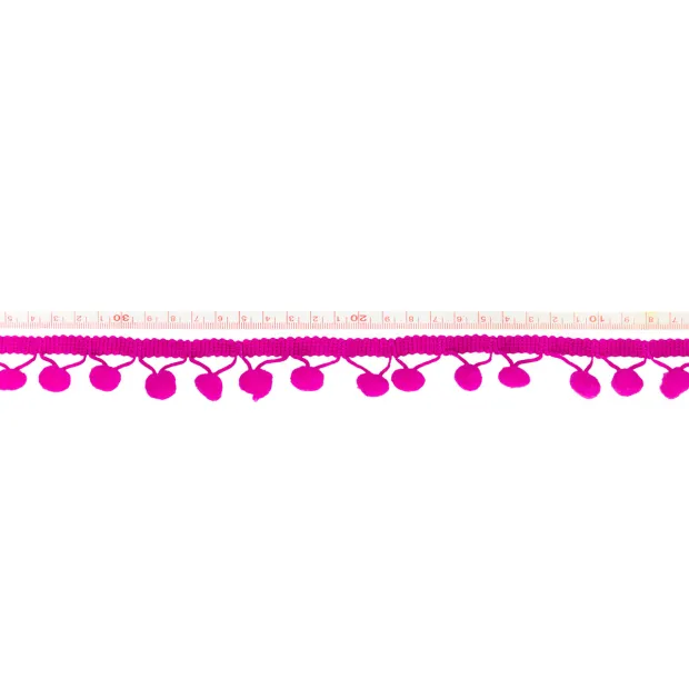 Galon Pompons Rose