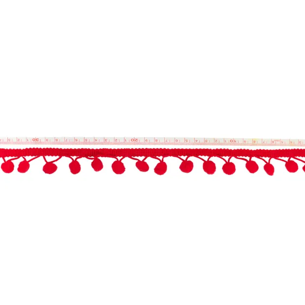 Galon Pompons Rouge