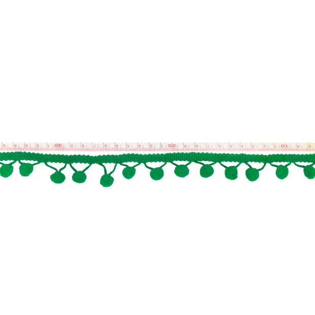 Galon Pompons Vert