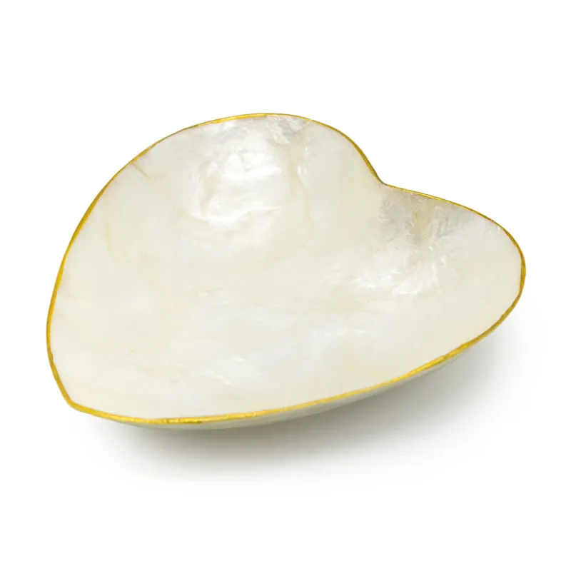 Vide poche Coeur en nacre doré