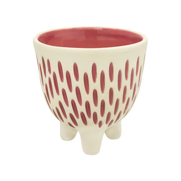 Petit Pot en Céramique Petits Traits Rose