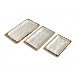 Petits plateaux décoratif bois et nacre Rectangle - Bibop et Lula