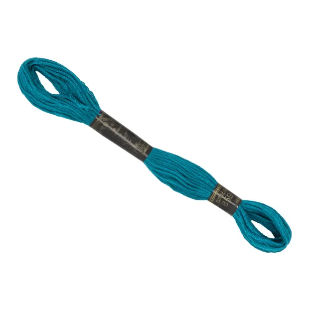 Fil à broder bleu canard