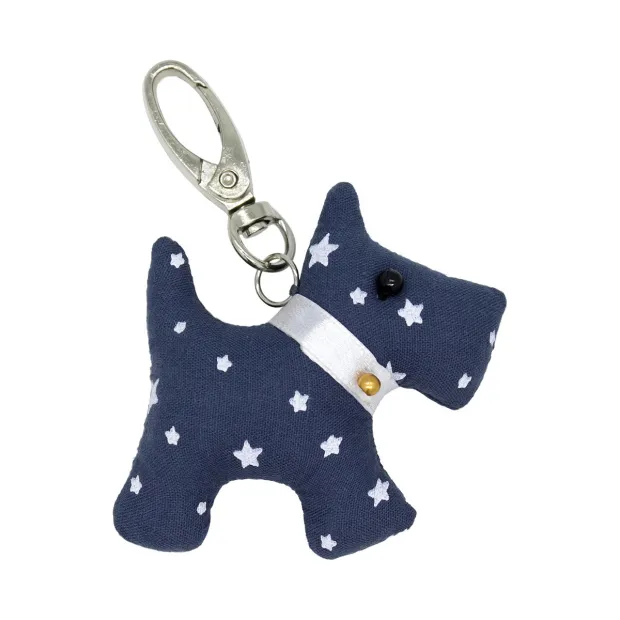 Porte-clé chien Etoiles