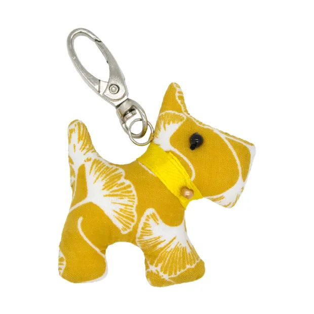 Porte-clé chien Ginkgo Yellow
