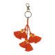 Porte-clé mini pompons orange - Bibop et Lula