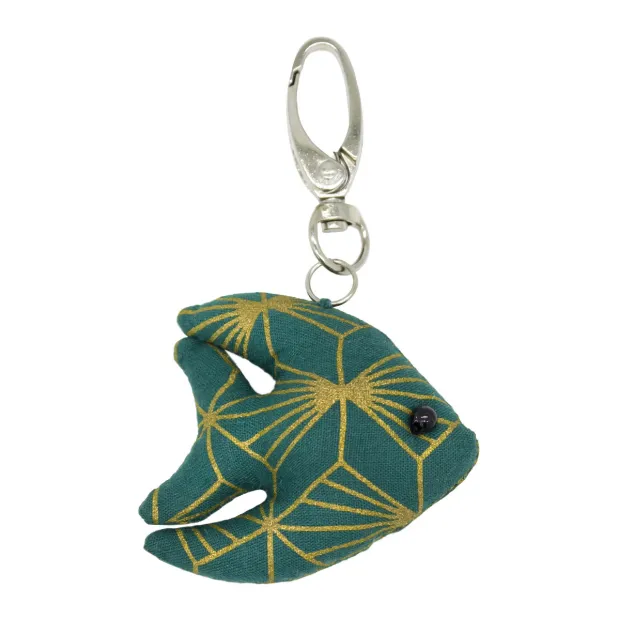 Porte-clé poisson kipas gold