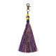 Porte-clé pompon violet jaune - Bibop et Lula