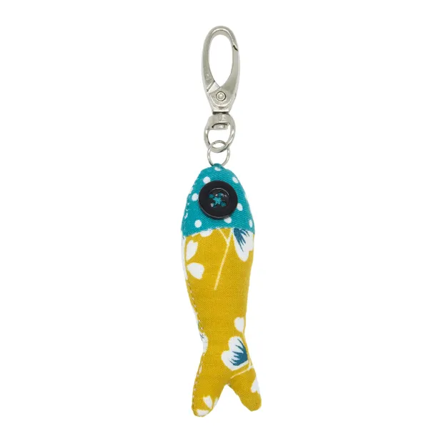 Porte-clé sardine jaune