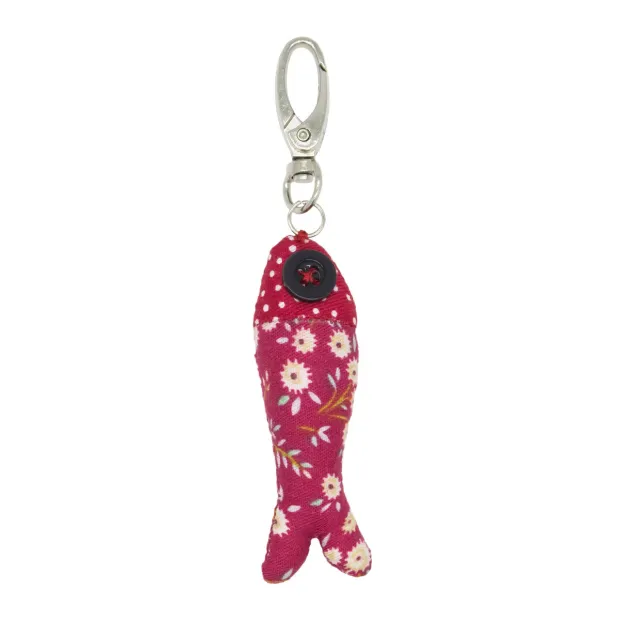 Porte-clé sardine rouge