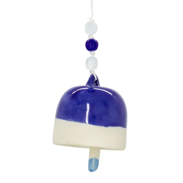 Clochette en céramique bleu