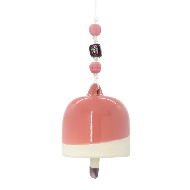 Clochette en céramique rose