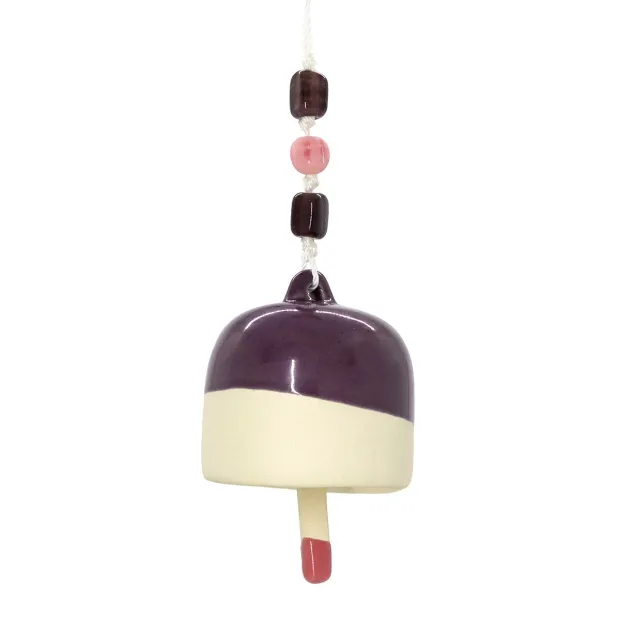 Clochette en céramique violet