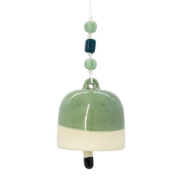 Clochette en céramique vert