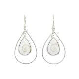 Boucles d'oreilles argent Gouttes Œil de Sainte-Lucie - Bibop et Lula