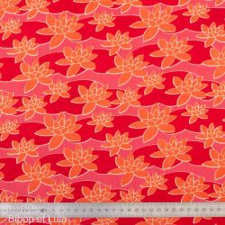 Tissu viscose Lotus oranges - Bibop et Lula