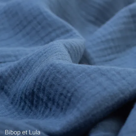 Double gaze de coton Bleu Pastel