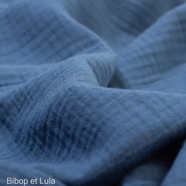 Double gaze de coton Bleu Pastel