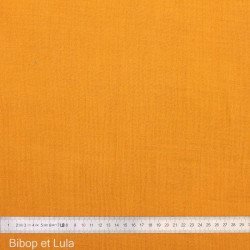 Double gaze de coton Jaune Moutarde - Bibop et Lula