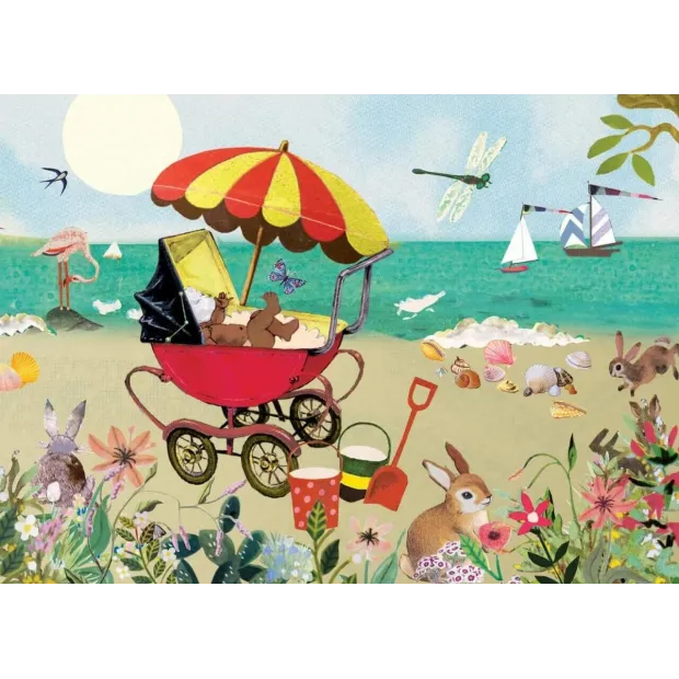 Carte Postale Bébé à la plage