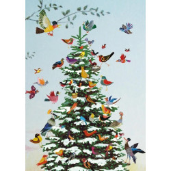 Carte Postale Sapin de Noël - Bibop et Lula