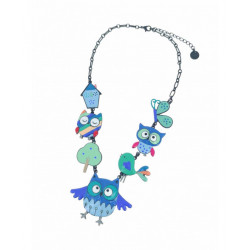 Collier Hiboux Bleu - Bibop et Lula