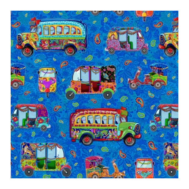 Coton Bio Road trip bleu